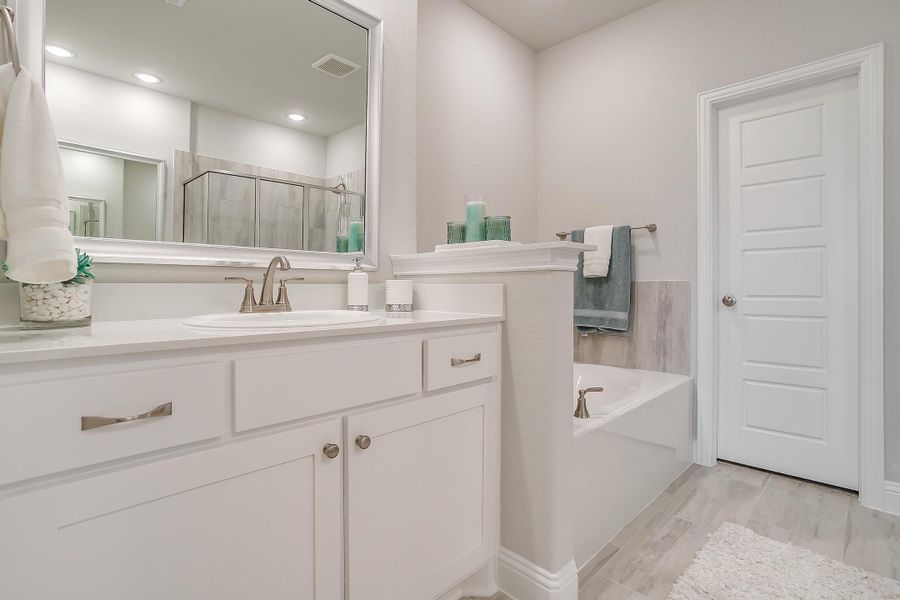 Furnished interior in a model home at Creekview Farms in Greenville (Image 34).