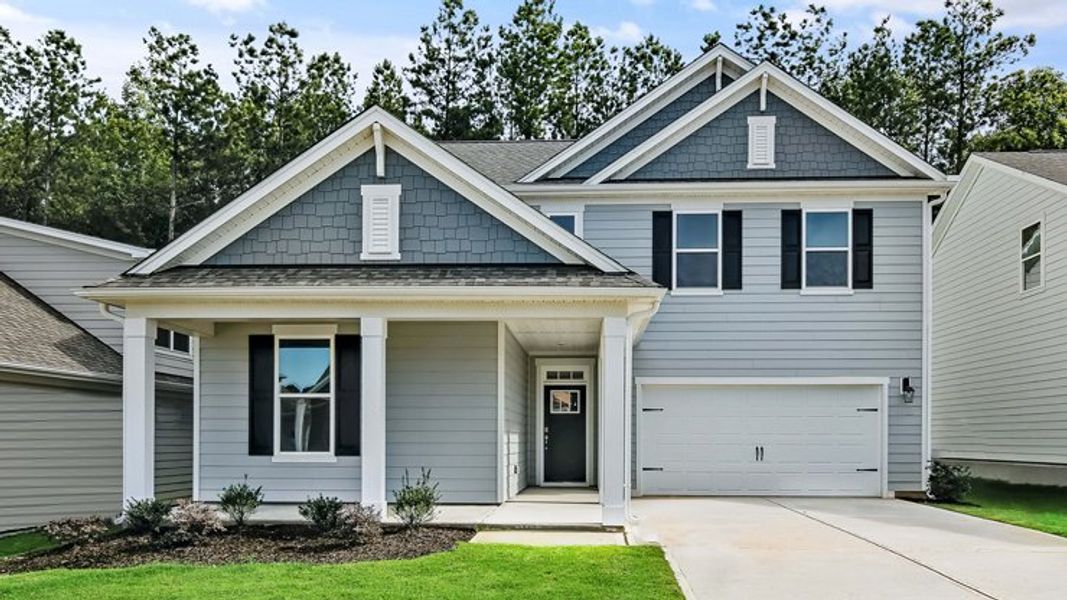 Front exterior of a home in the Horton Park community, located in Apex, NC (Image 2). Front exterior of a home in the Horton Park community, located in Apex, NC (Image 2).