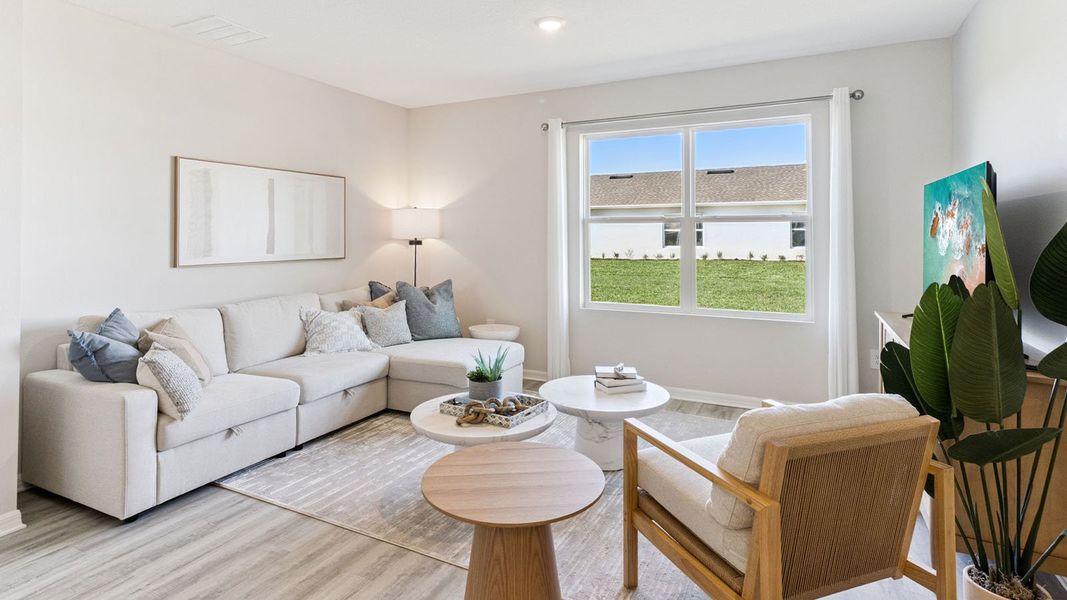 Furnished interior in a model home at Fox Branch in Lakeland (Image 7).