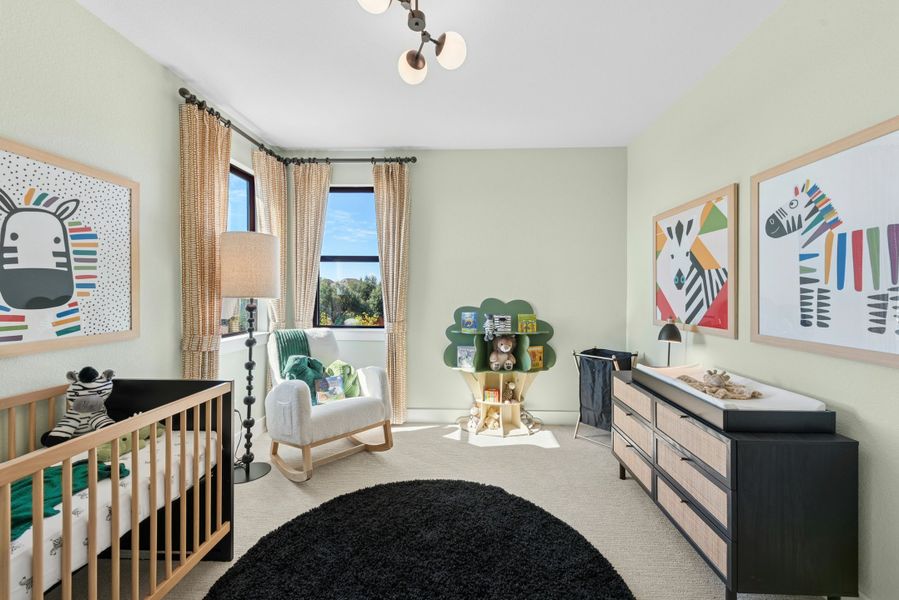 Furnished interior in a model home at Caliterra in Dripping Springs (Image 61).