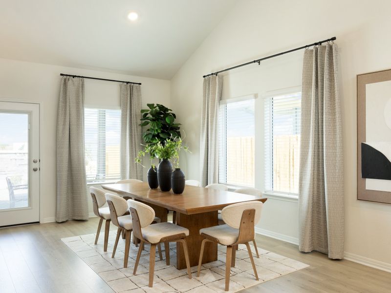 Furnished interior in a model home at Prairie Winds - Boulevard Collection in Hutto (Image 7). Furnished interior in a model home at Prairie Winds - Boulevard Collection in Hutto (Image 7).