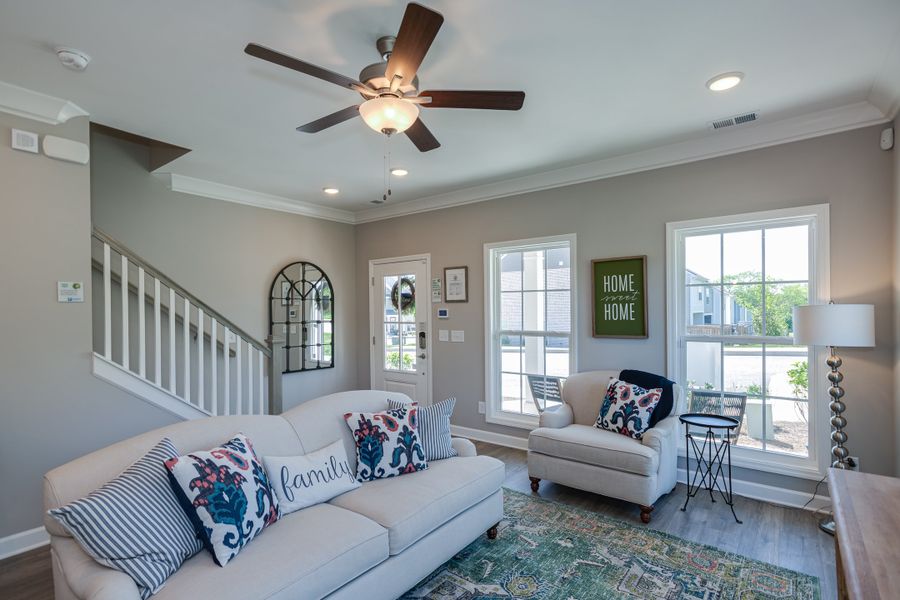 Furnished interior in a model home at Oxford Station in Gallatin (Image 9).