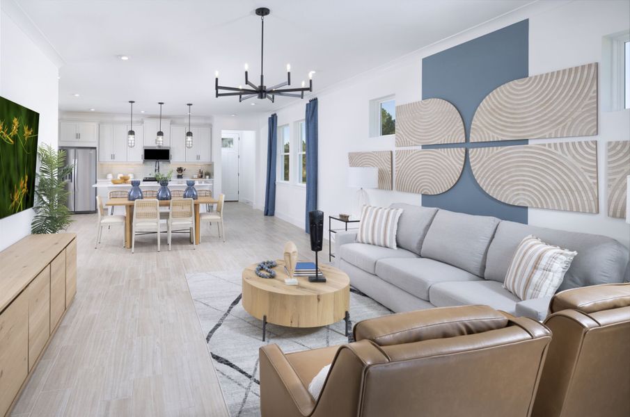 Furnished interior in a model home at Bonavie Cove in Fort Myers (Image 9).