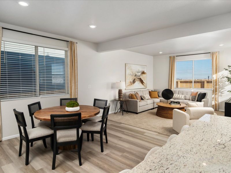 Furnished interior in a model home at Lake Bluff in Greeley (Image 5).