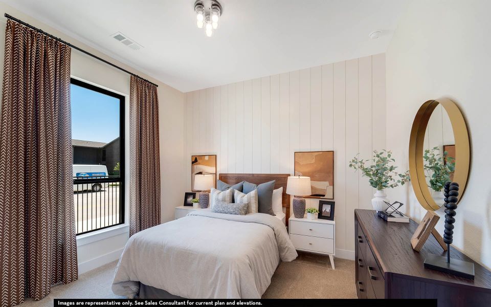 Furnished interior in a model home at The Summit at Center Stage in Keller (Image 12).