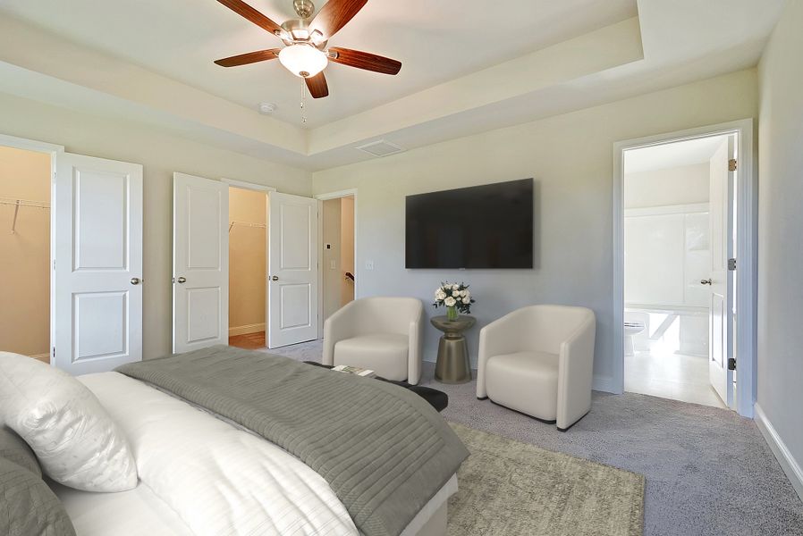 Furnished interior in a model home at Founder's Park in Summerville (Image 16).