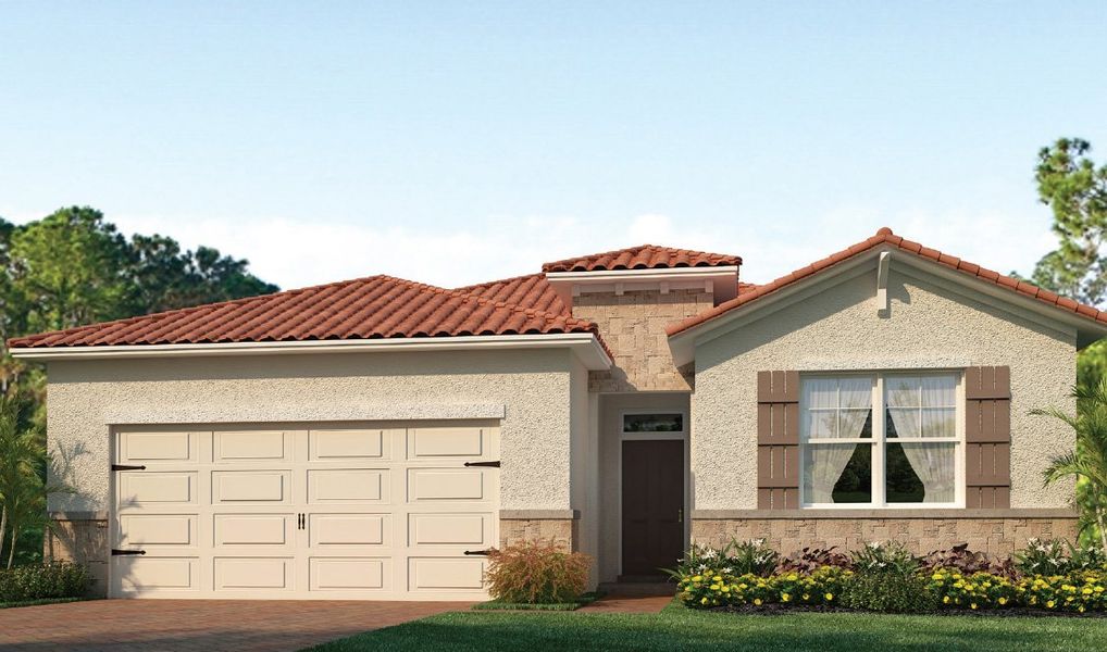 Front exterior of a home in the Magnolia Landing community, located in North Fort Myers, FL (Image 9). Front exterior of a home in the Magnolia Landing community, located in North Fort Myers, FL (Image 9).