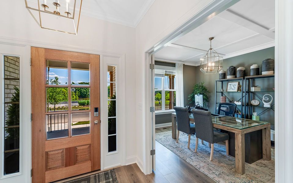 Furnished interior in a model home at The Retreat at Norman Farm in Hendersonville (Image 6).