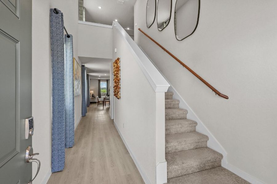 A staircase in a house.