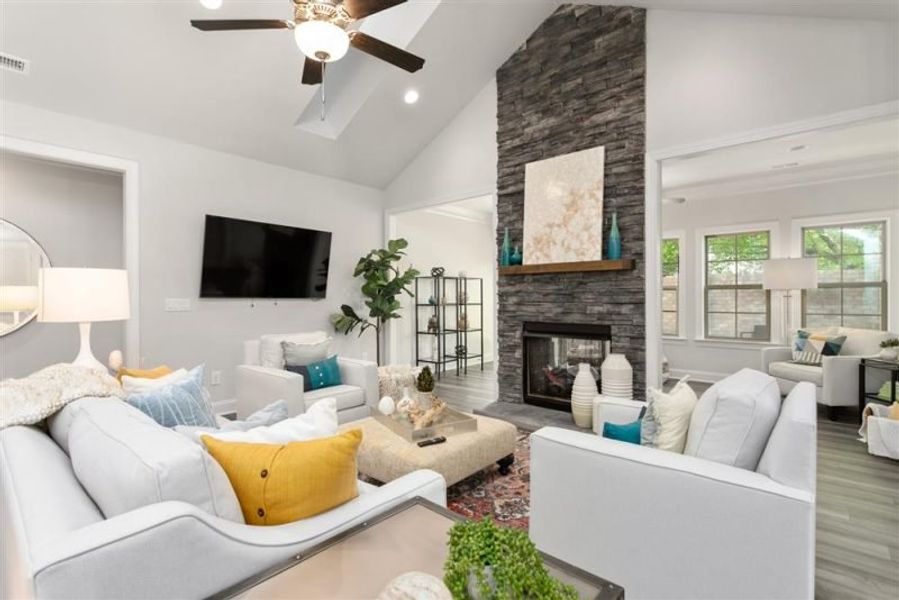 Furnished interior in a model home at Mebane Towne Center in Mebane (Image 29).