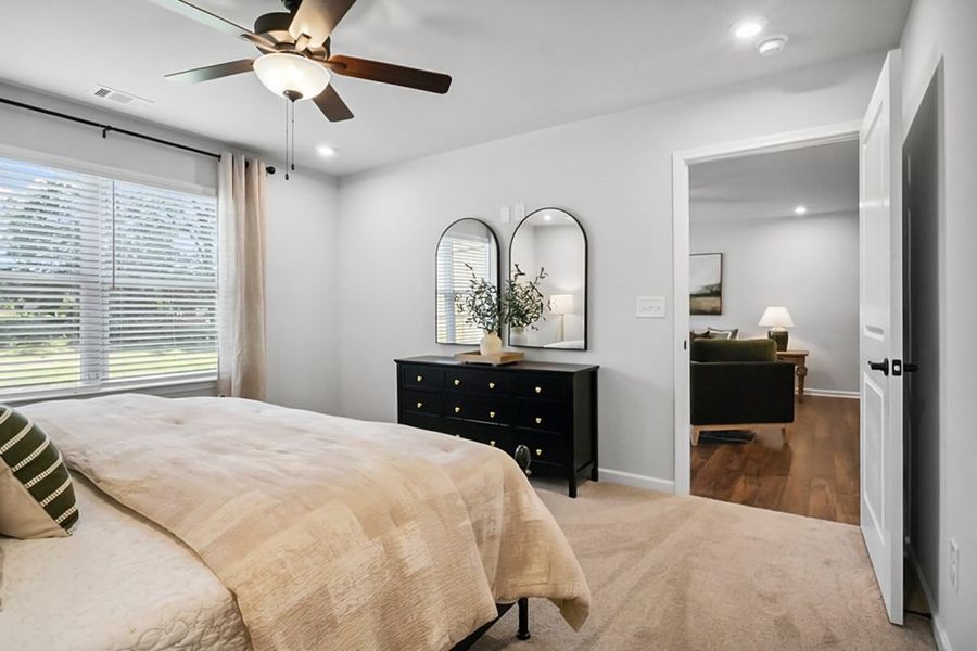 Furnished interior in a model home at Silver Leaf in Dawsonville (Image 18). Furnished interior in a model home at Silver Leaf in Dawsonville (Image 18).