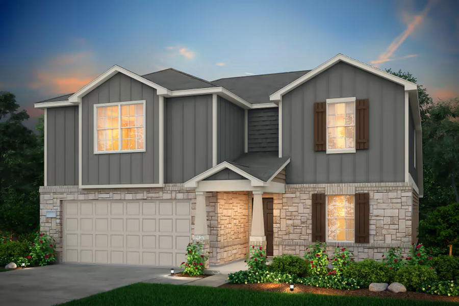 Front exterior of a home in the Summerlyn community, located in Leander, TX (Image 8).