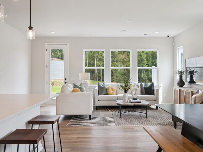 Furnished interior in a model home at Millstone in Cramerton (Image 5).