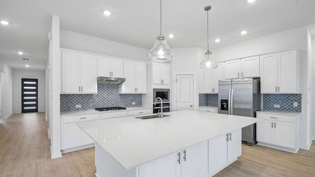 Furnished interior in a model home at Rosenbusch Ranch in Leander (Image 50).