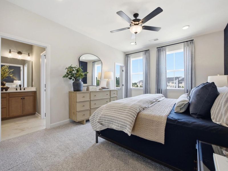 Furnished interior in a model home at Forestville Yard in Knightdale (Image 31). Furnished interior in a model home at Forestville Yard in Knightdale (Image 31).