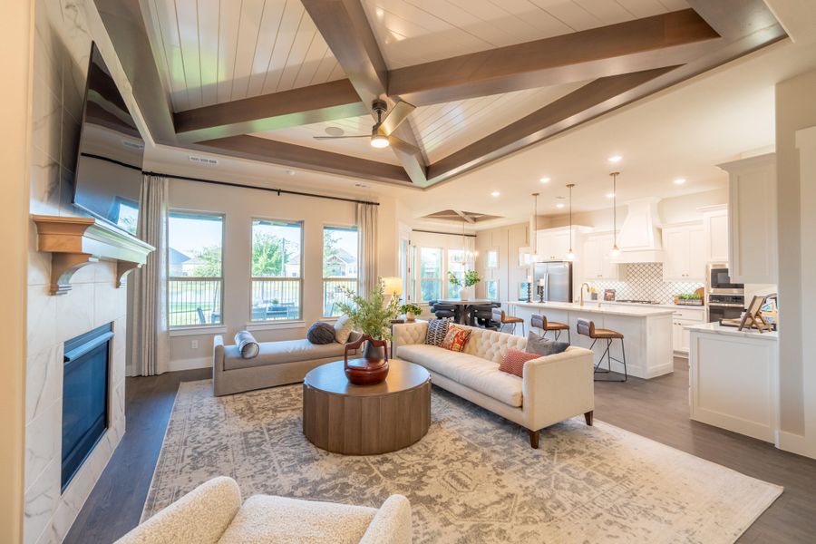 Furnished interior in a model home at Ladera at the Reserve in Mansfield (Image 34). Furnished interior in a model home at Ladera at the Reserve in Mansfield (Image 34).