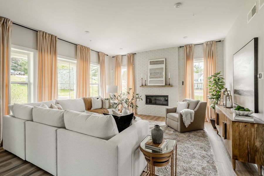 Furnished interior in a model home at Fountain Grove in Fountain Inn (Image 3).