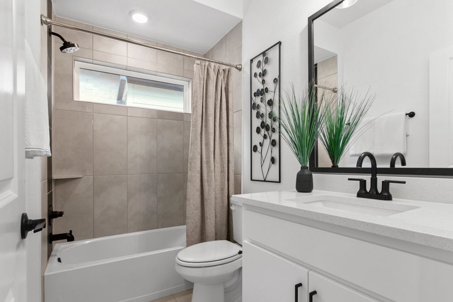 Furnished interior in a model home at Willow Grove Single-Family Homes in Melissa (Image 24). Furnished interior in a model home at Willow Grove Single-Family Homes in Melissa (Image 24).