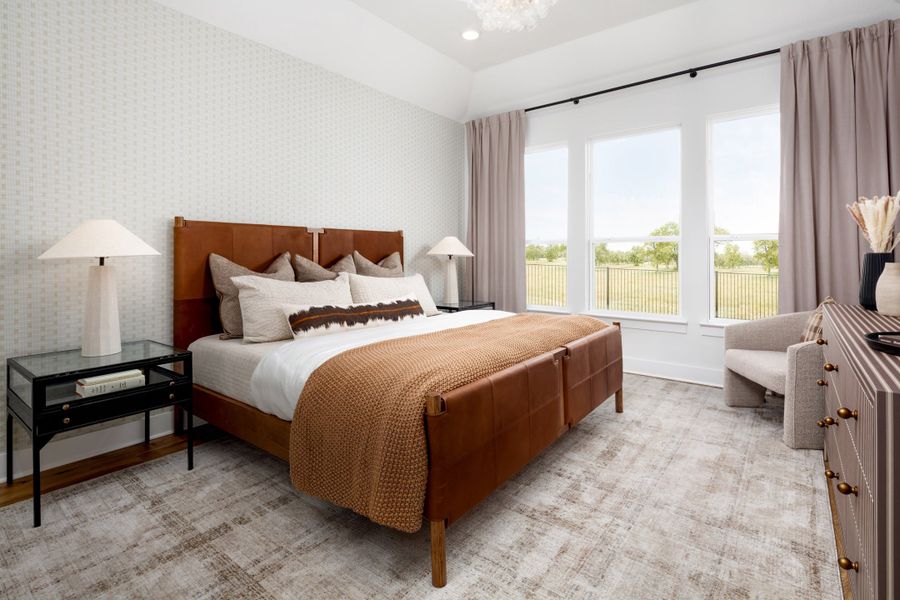 Furnished interior in a model home at Parmer Ranch in Georgetown (Image 35).