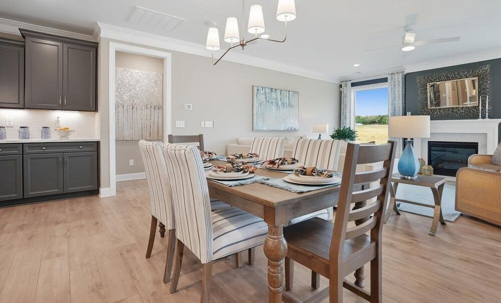 Furnished interior in a model home at Carrington in Stanley (Image 43).