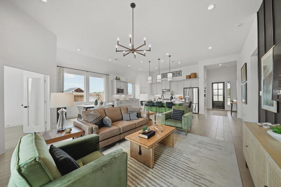 Furnished interior in a model home at Mulberry Farms in Santa Fe (Image 4). Furnished interior in a model home at Mulberry Farms in Santa Fe (Image 4).