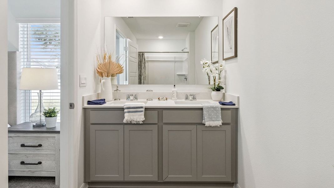 Furnished interior in a model home at Leoma's Landing in Lake Wales (Image 20).