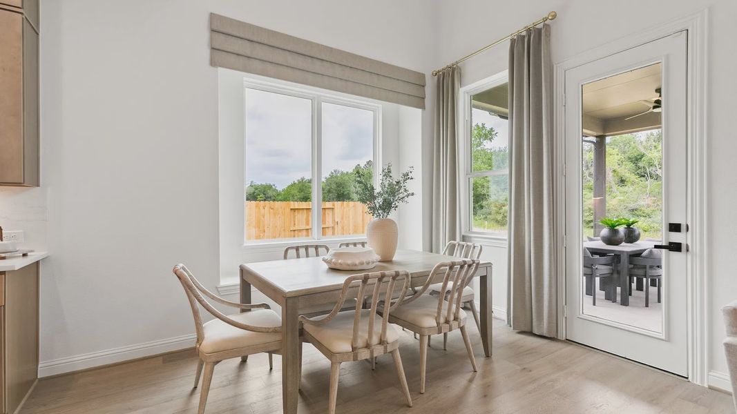 Experience refined dining with expansive windows and exquisite wooden finishes in Katy Lakes community. Experience refined dining with expansive windows and exquisite wooden finishes in Katy Lakes community.