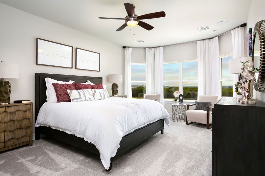 Furnished interior in a model home at Cloverleaf in Austin (Image 73).