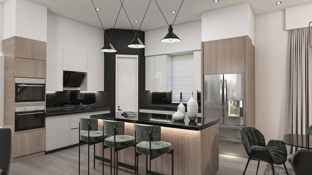 Furnished interior in a model home at Chateaux at Northwood in Houston (Image 5). Furnished interior in a model home at Chateaux at Northwood in Houston (Image 5).