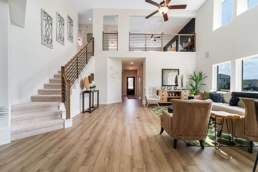 Furnished interior in a model home at Magnolia Springs in Montgomery (Image 22).