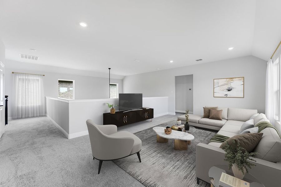 Furnished interior in a model home at The Ranch at Uptown Celina 40s in Celina (Image 67).