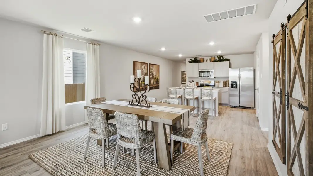 Furnished interior in a model home at Hidden Trails in Belton (Image 27).