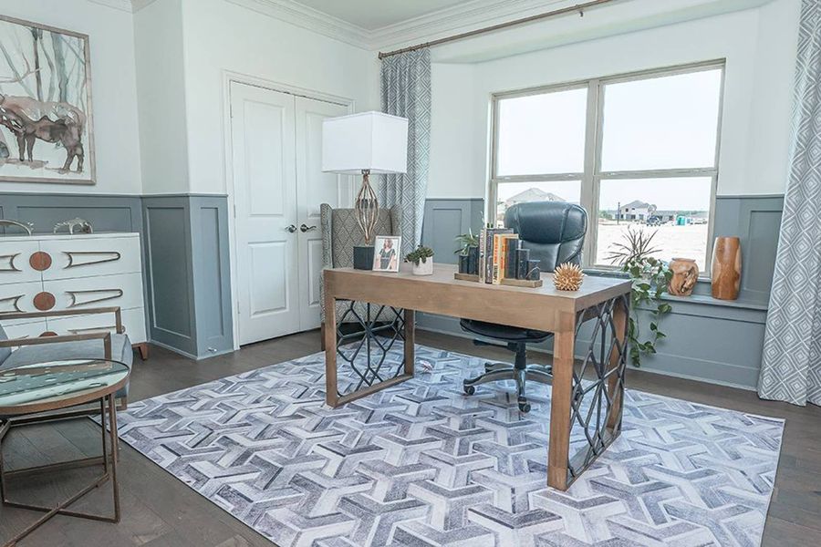Furnished interior in a model home at Broadmoor Estates in Ovilla (Image 2).