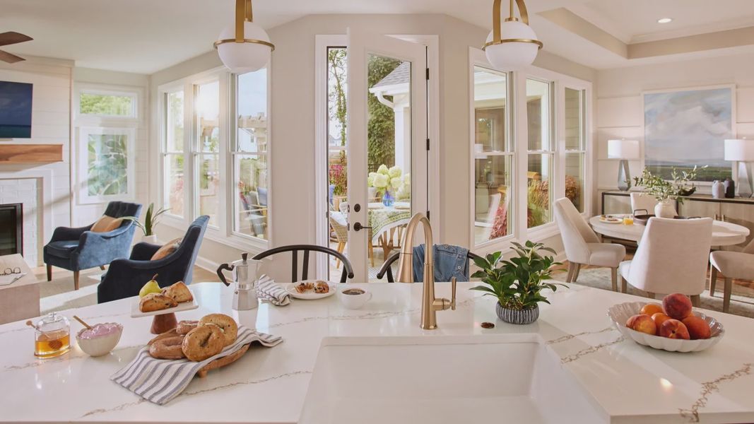 Furnished interior in a model home at The Courtyards at Quail Park in Mint Hill (Image 7).