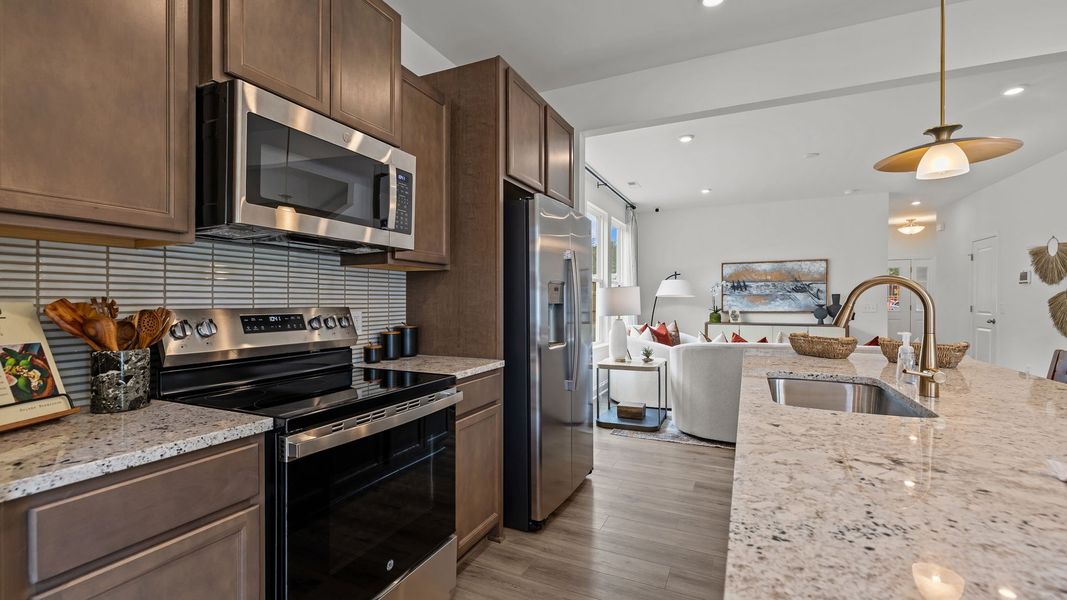 Furnished interior in a model home at Leigh Park in Charlotte (Image 15).
