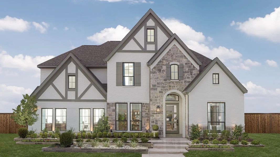 Front exterior of a home in the Lakes Of Cane Island 60' community, located in Katy, TX (Image 17).
