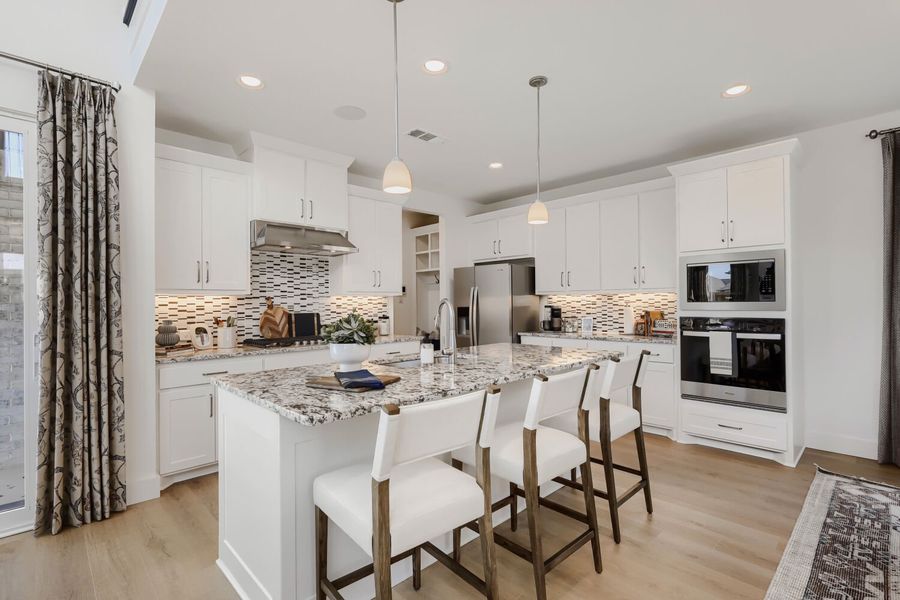 Furnished interior in a model home at North Sky 40s in Celina (Image 11).