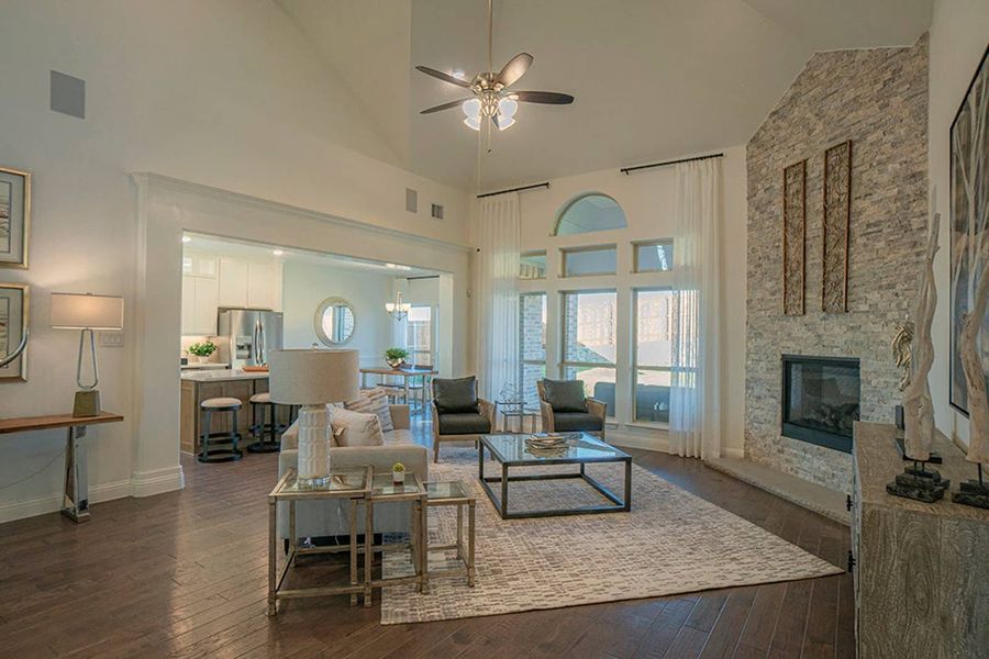 Furnished interior in a model home at Woodcreek in Fate (Image 6).