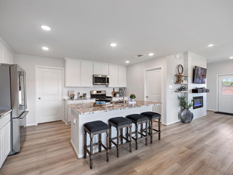 Furnished interior in a model home at Sunterra in Katy (Image 4).