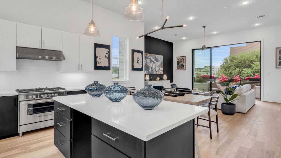 Furnished interior in a model home at Commerce Row in Houston (Image 5).