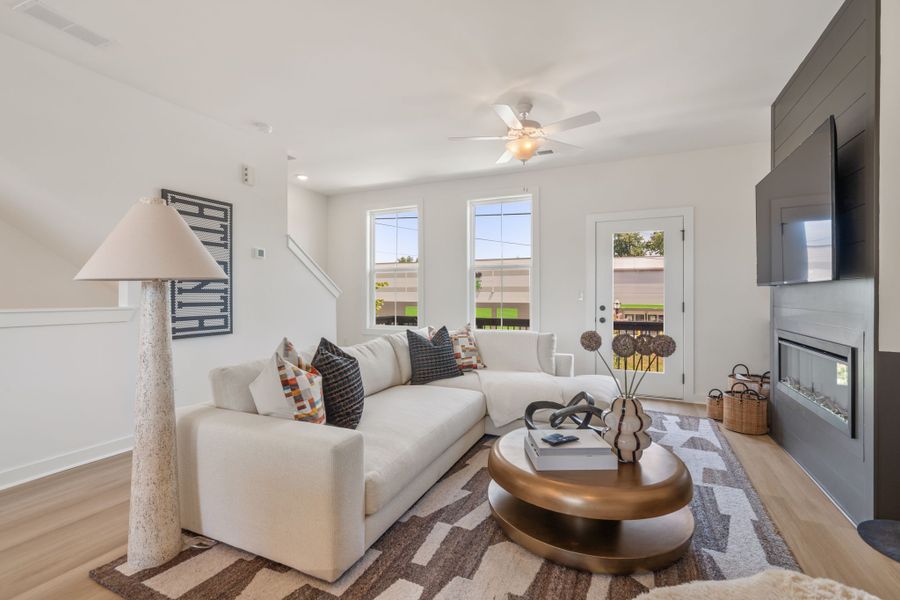 Furnished interior in a model home at Array in Atlanta (Image 56).