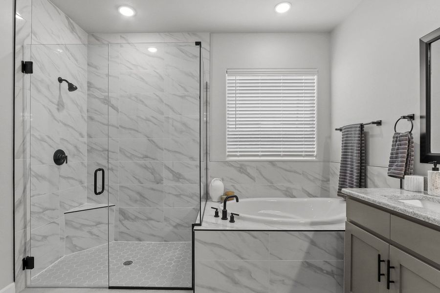 Furnished interior in a model home at Paseo Del Este in El Paso (Image 53).