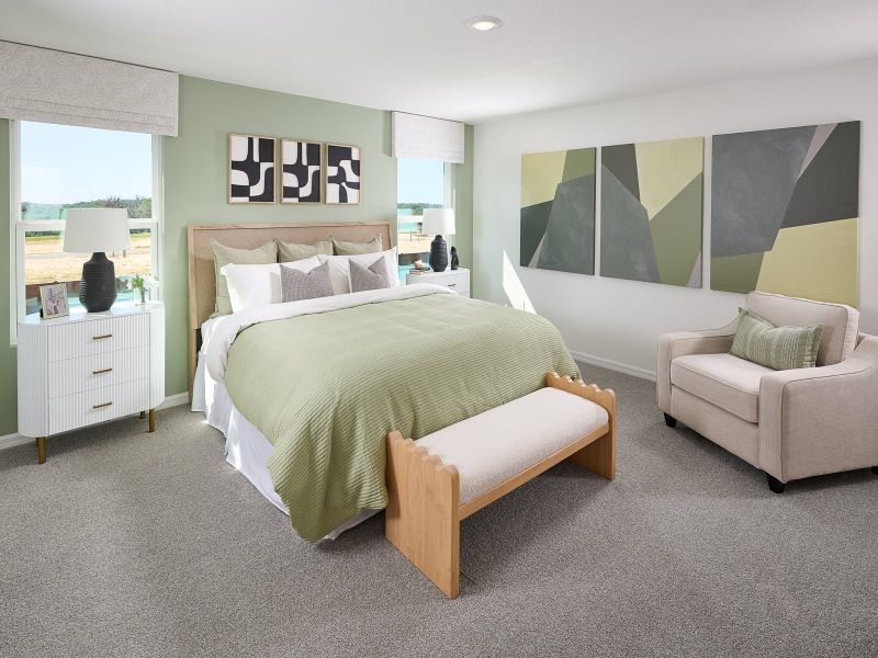 Furnished interior in a model home at Hilltop Vistas in Dade City (Image 7).