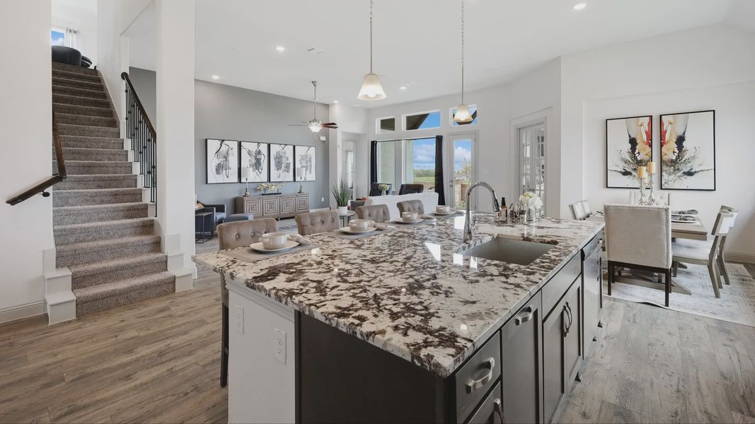 Furnished interior in a model home at Sundance Cove in Crosby (Image 5).