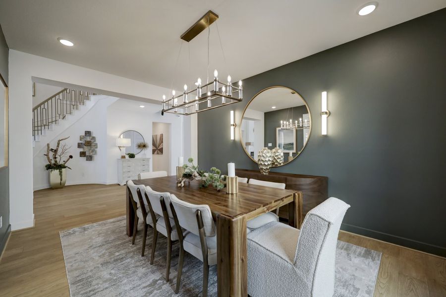 Furnished interior in a model home at Harvest Green - 60' in Richmond (Image 7).