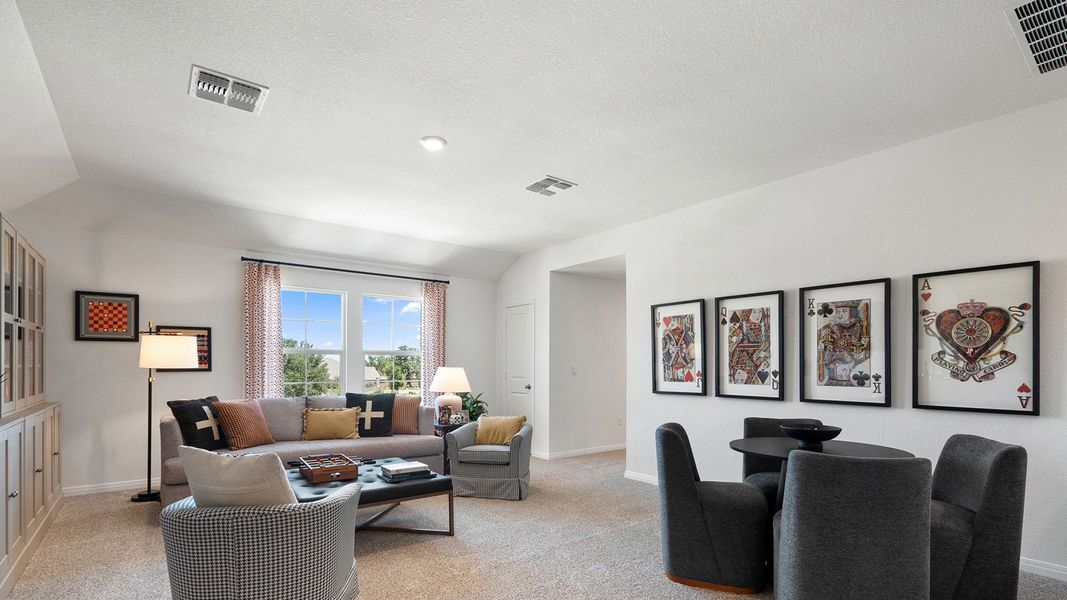 Furnished interior in a model home at Rosenbusch Ranch in Leander (Image 88).