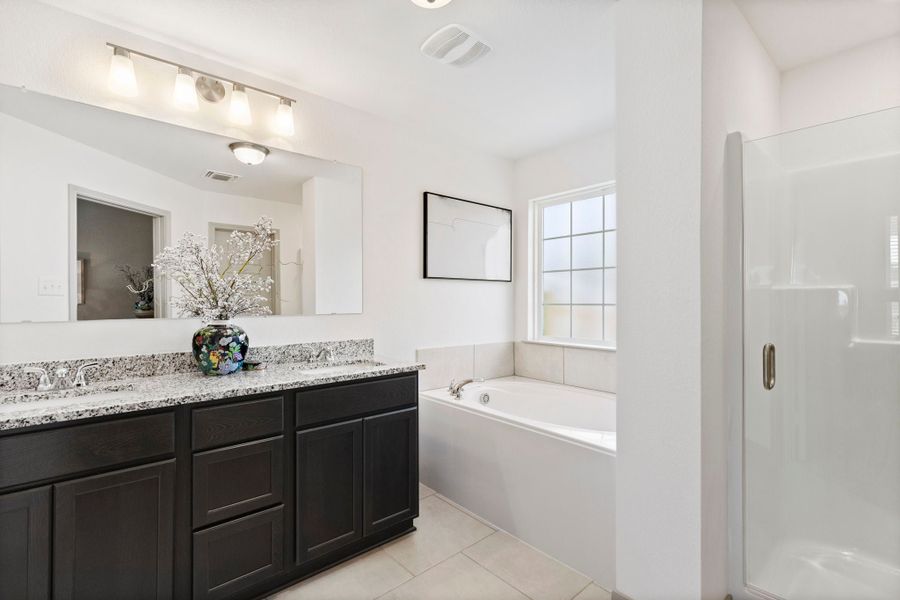 Furnished interior in a model home at Levy Crossing in Killeen (Image 20).