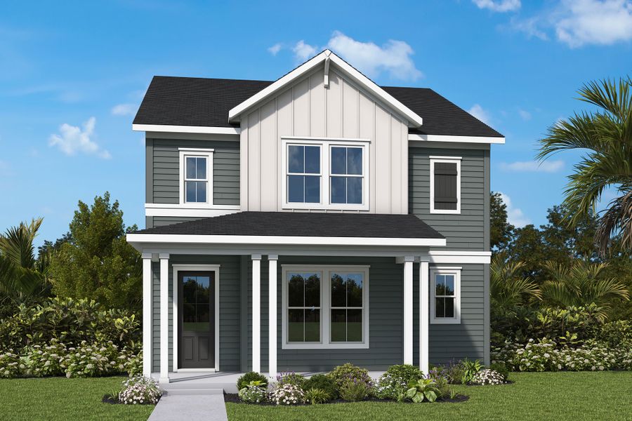 Front exterior of a home in the Woodlyn at Wildlight – Classic Series community, located in Yulee, FL (Image 2). Front exterior of a home in the Woodlyn at Wildlight – Classic Series community, located in Yulee, FL (Image 2).