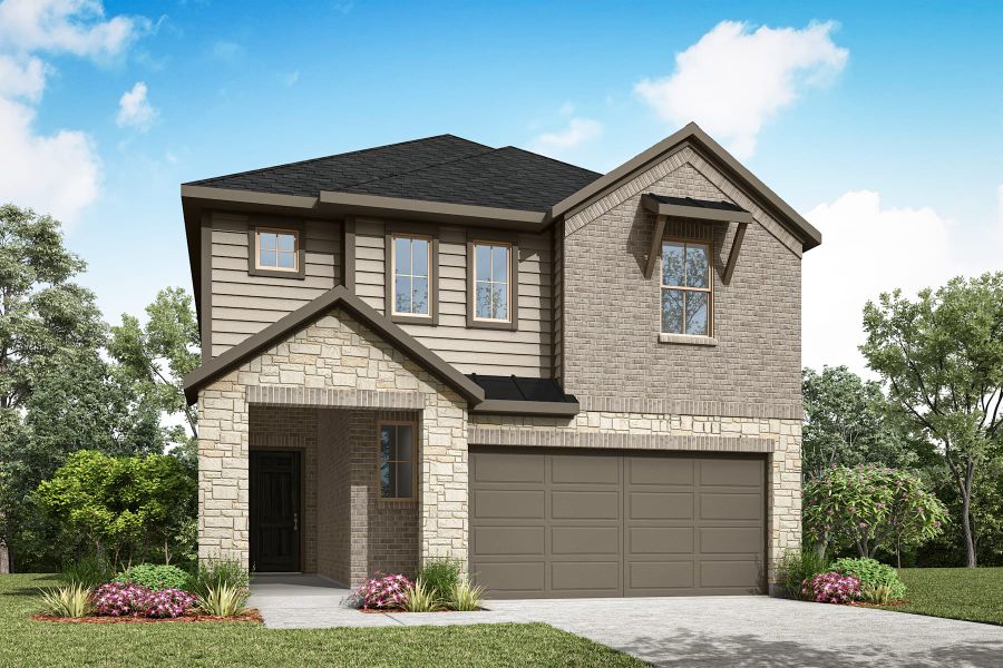 Front exterior of a home in the The Meadows 40s community, located in Denton, TX (Image 6).