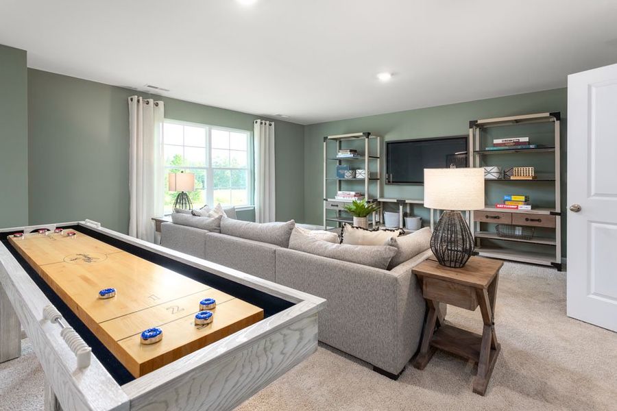 Furnished interior in a model home at Cedar Oaks in Greensboro (Image 19).